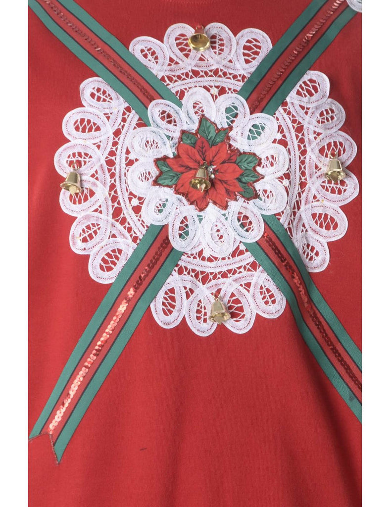 Beyond Retro Label Label Christmas Sweatshirt With Bells