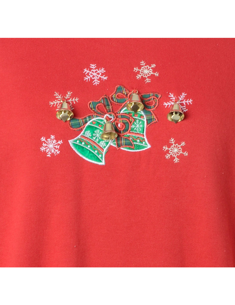 Beyond Retro Label Label Christmas Sweatshirt With Bells