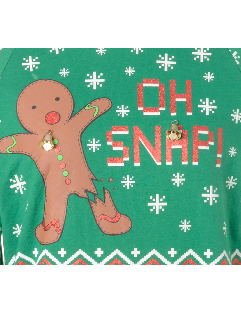 Beyond Retro Label Label Christmas Sweatshirt With Bells