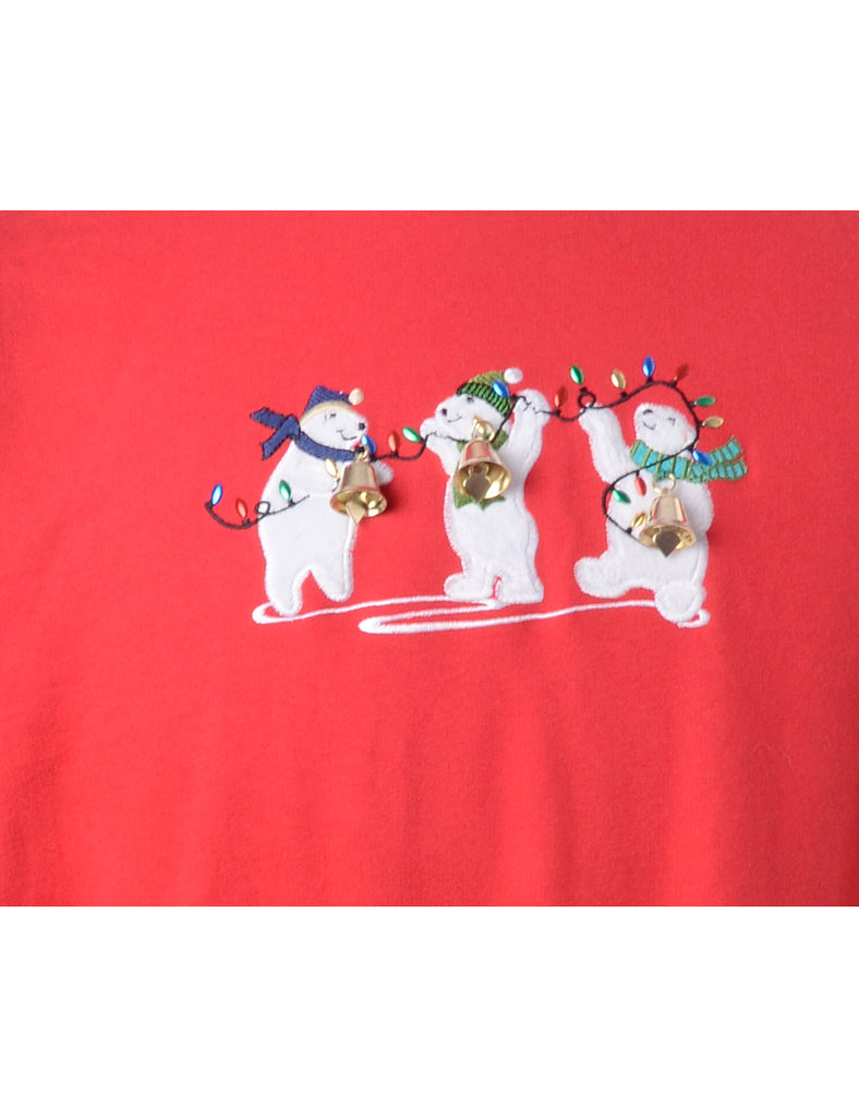 Beyond Retro Label Label Christmas Sweatshirt With Bells