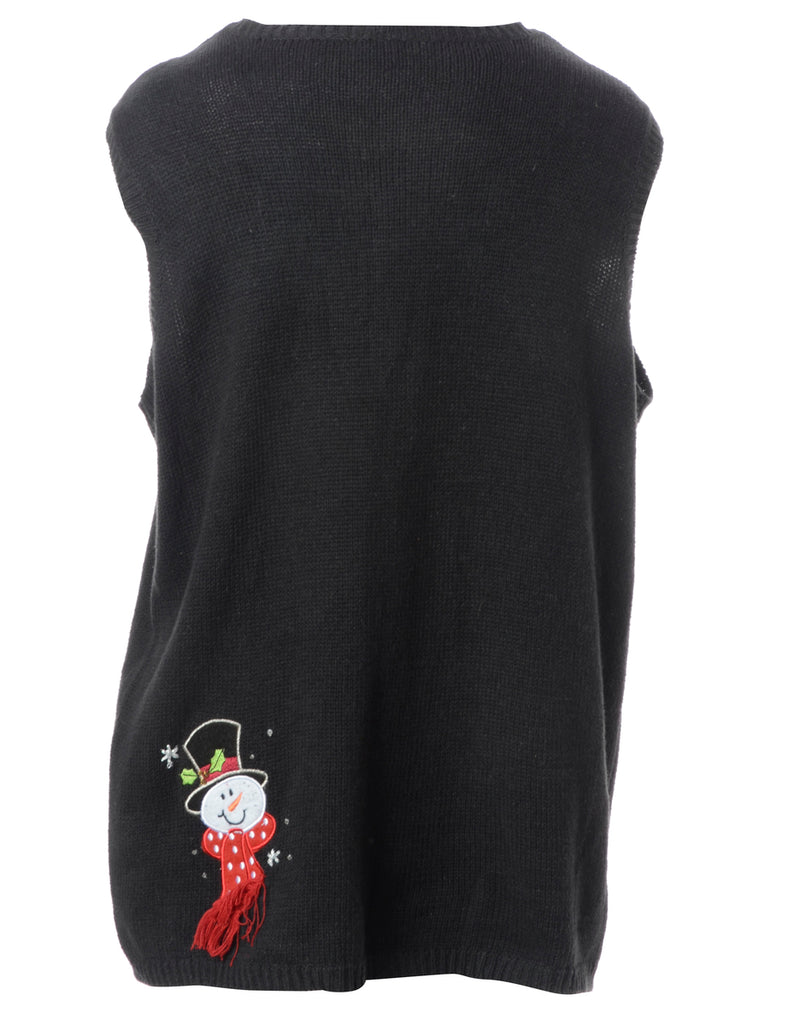 Beyond Retro Label Label Christmas Vest With Bells