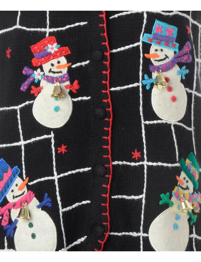 Beyond Retro Label Label Christmas Vest With Bells