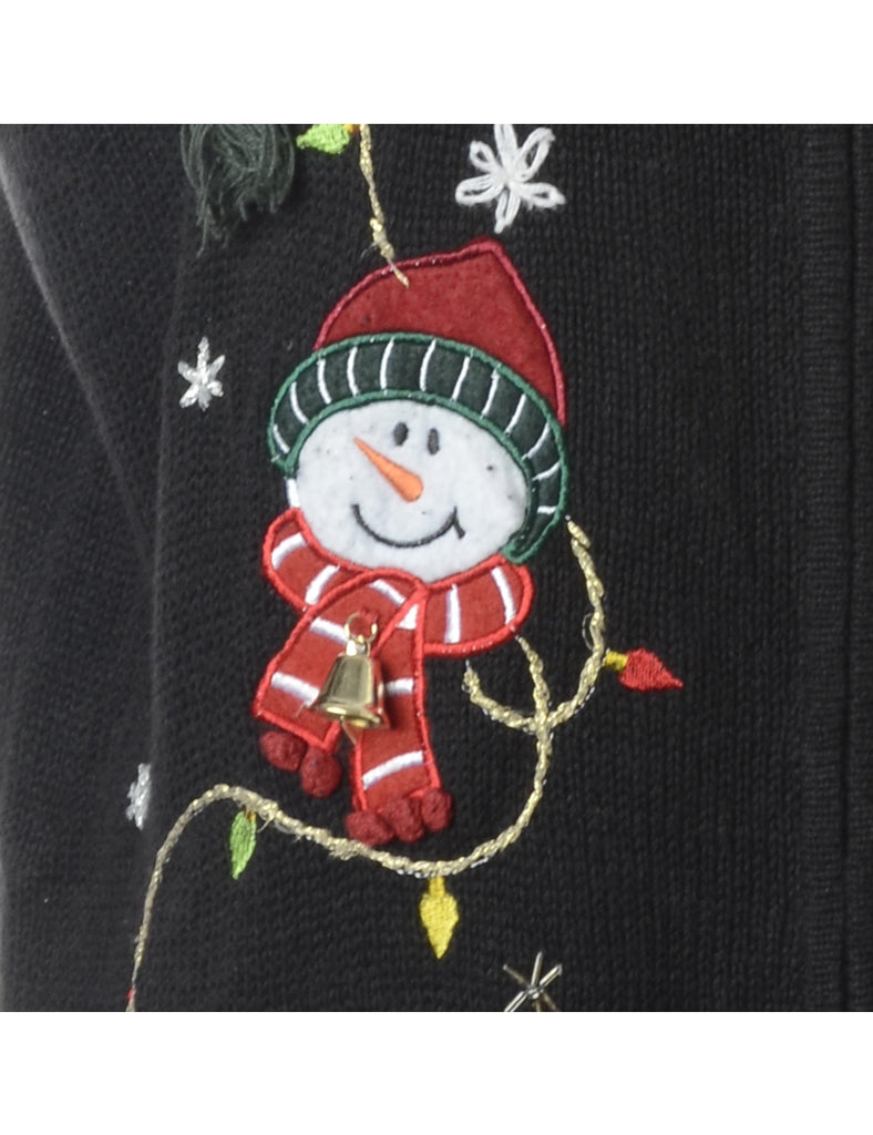 Beyond Retro Label Label Christmas Vest With Bells