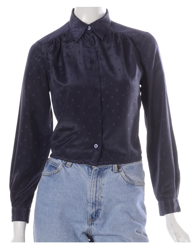 Beyond Retro Label Label Claire Cropped Long Sleeve Printed Shirt