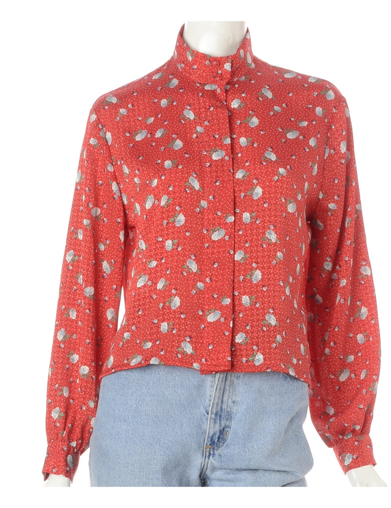 Beyond Retro Label Label Claire Cropped Long Sleeve Printed Shirt