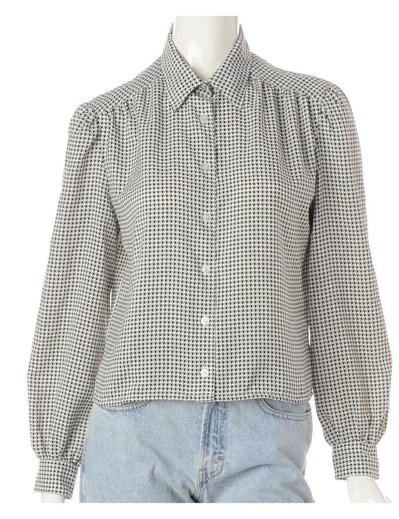 Beyond Retro Label Label Claire Cropped Long Sleeve Printed Shirt