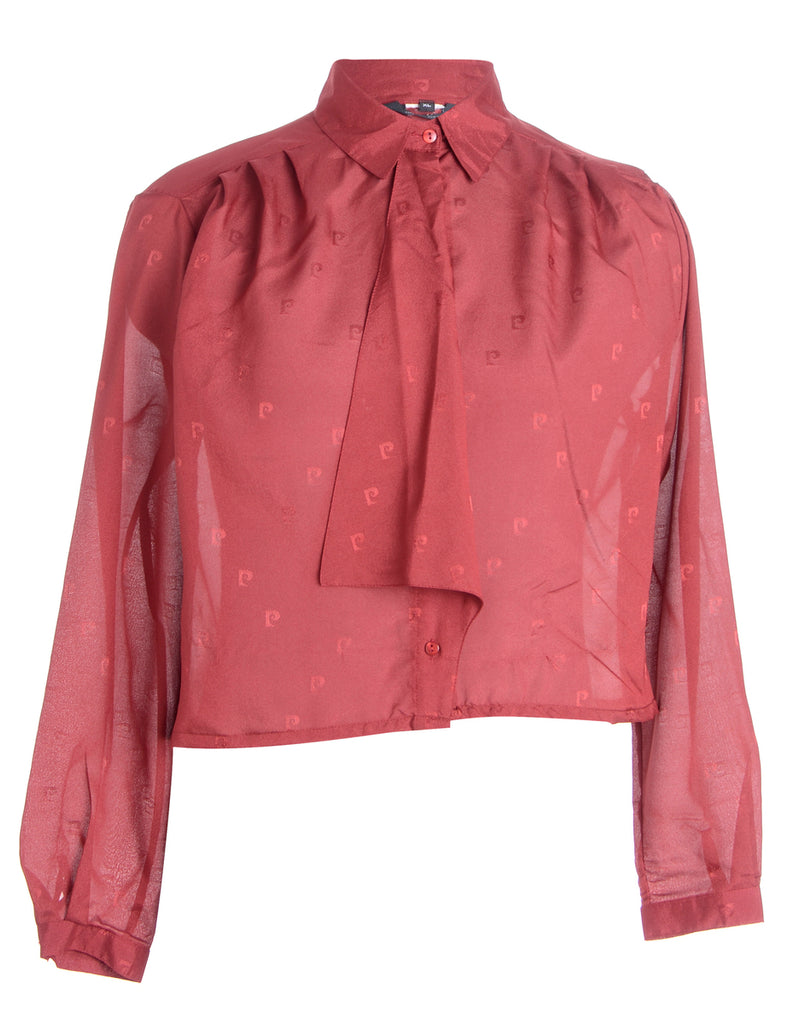 Beyond Retro Label Label Claire Cropped Long Sleeve Printed Shirt