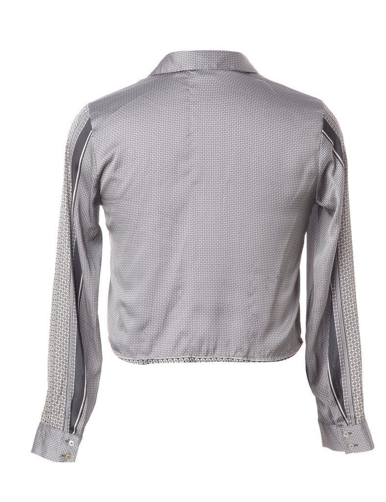 Beyond Retro Label Label Claire Cropped Long Sleeve Printed Shirt