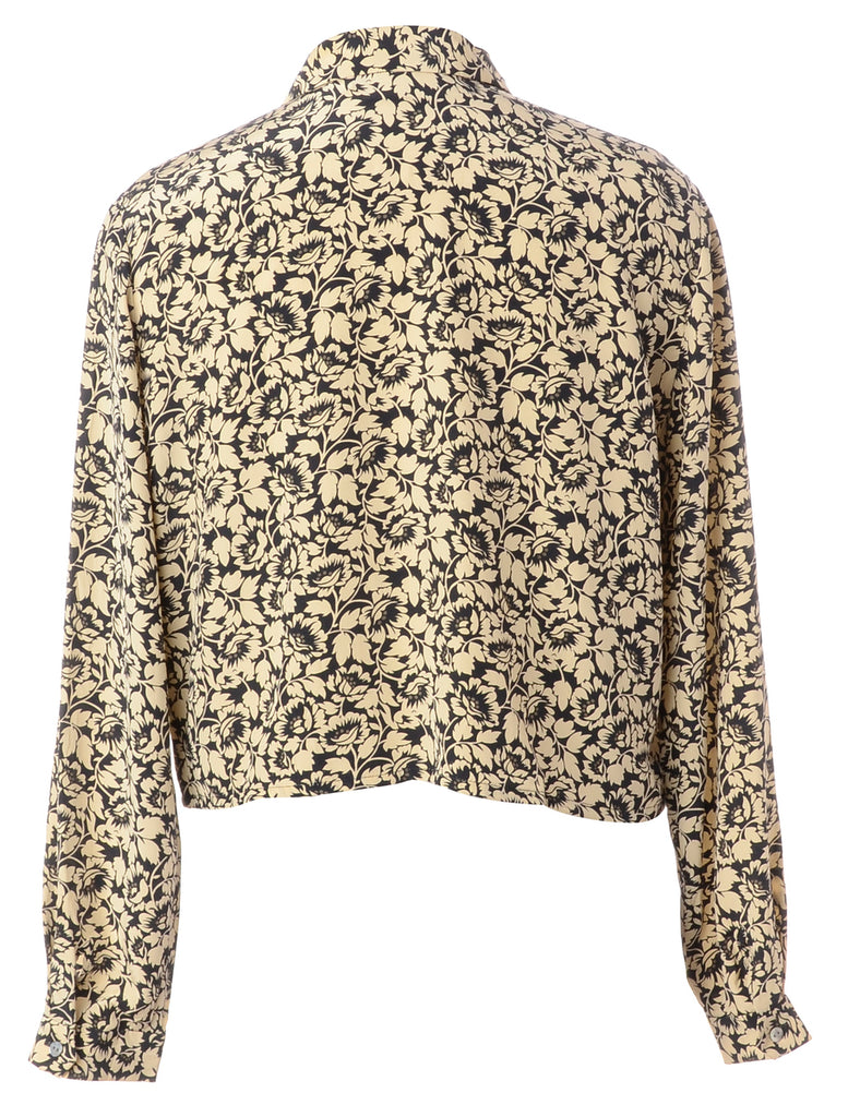 Beyond Retro Label Label Claire Cropped Long Sleeve Printed Shirt