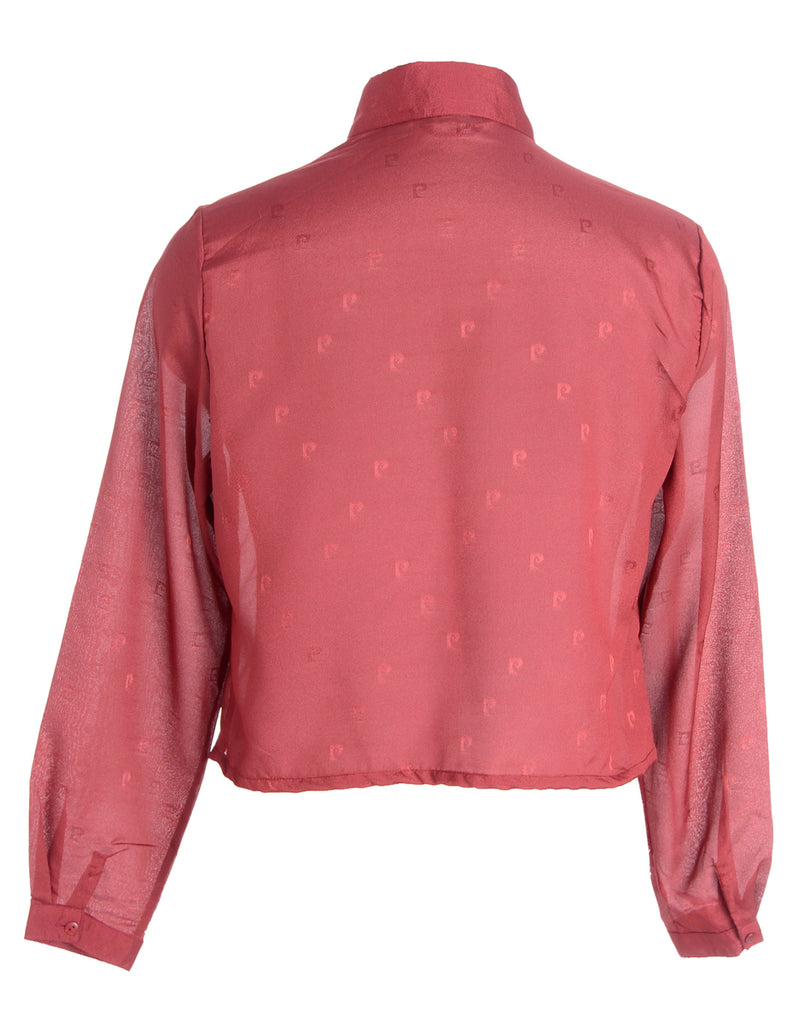 Beyond Retro Label Label Claire Cropped Long Sleeve Printed Shirt