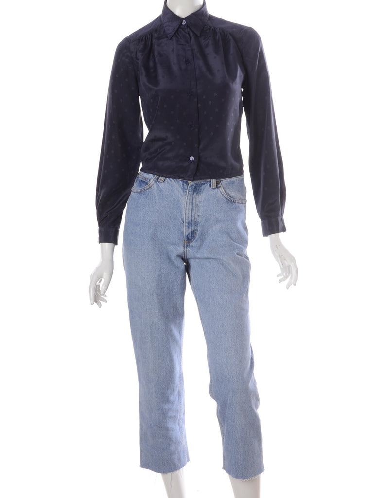 Beyond Retro Label Label Claire Cropped Long Sleeve Printed Shirt