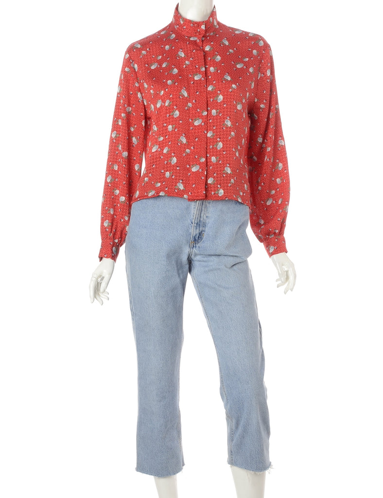 Beyond Retro Label Label Claire Cropped Long Sleeve Printed Shirt