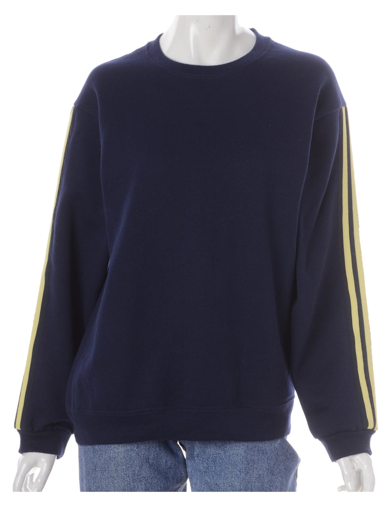Beyond Retro Label Label Corey Branded Stripe Sleeve Sweatshirt