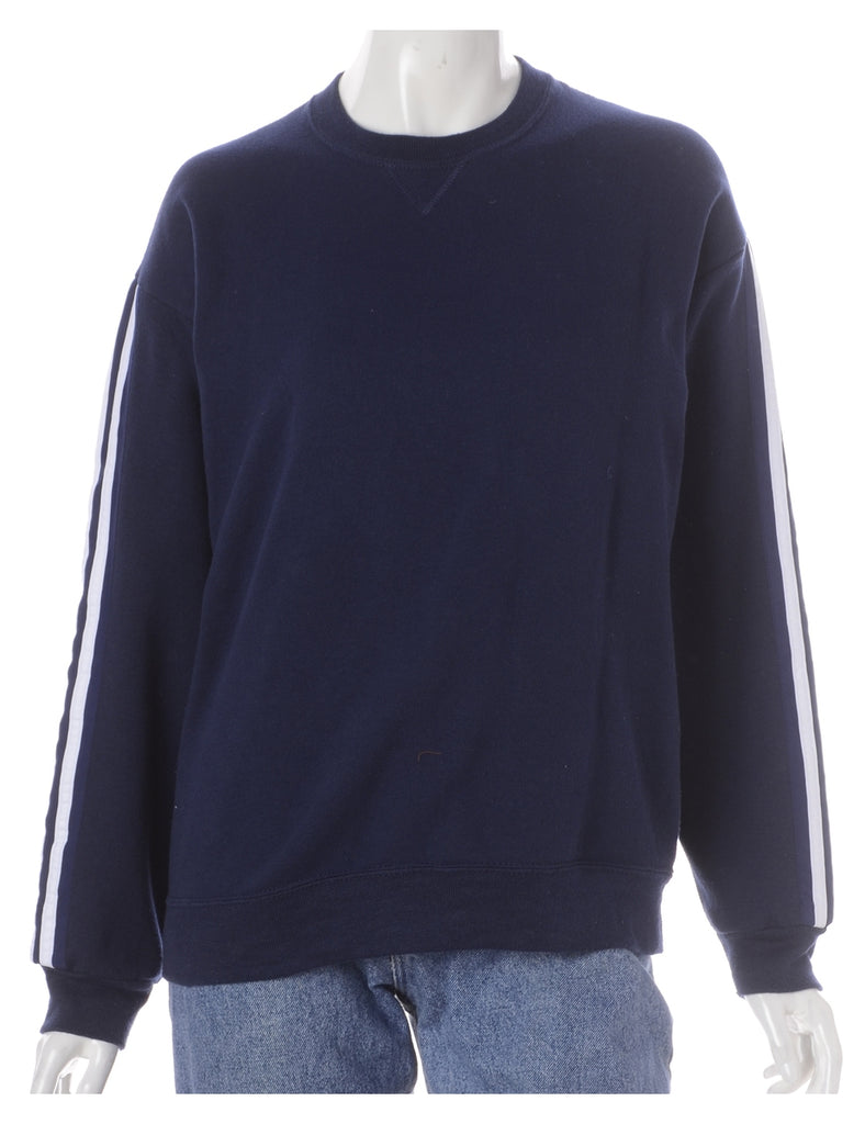 Beyond Retro Label Label Corey Branded Stripe Sleeve Sweatshirt