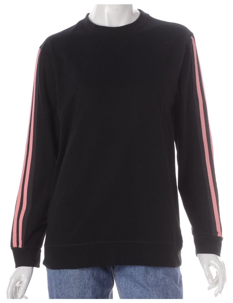 Beyond Retro Label Label Corey Branded Stripe Sleeve Sweatshirt