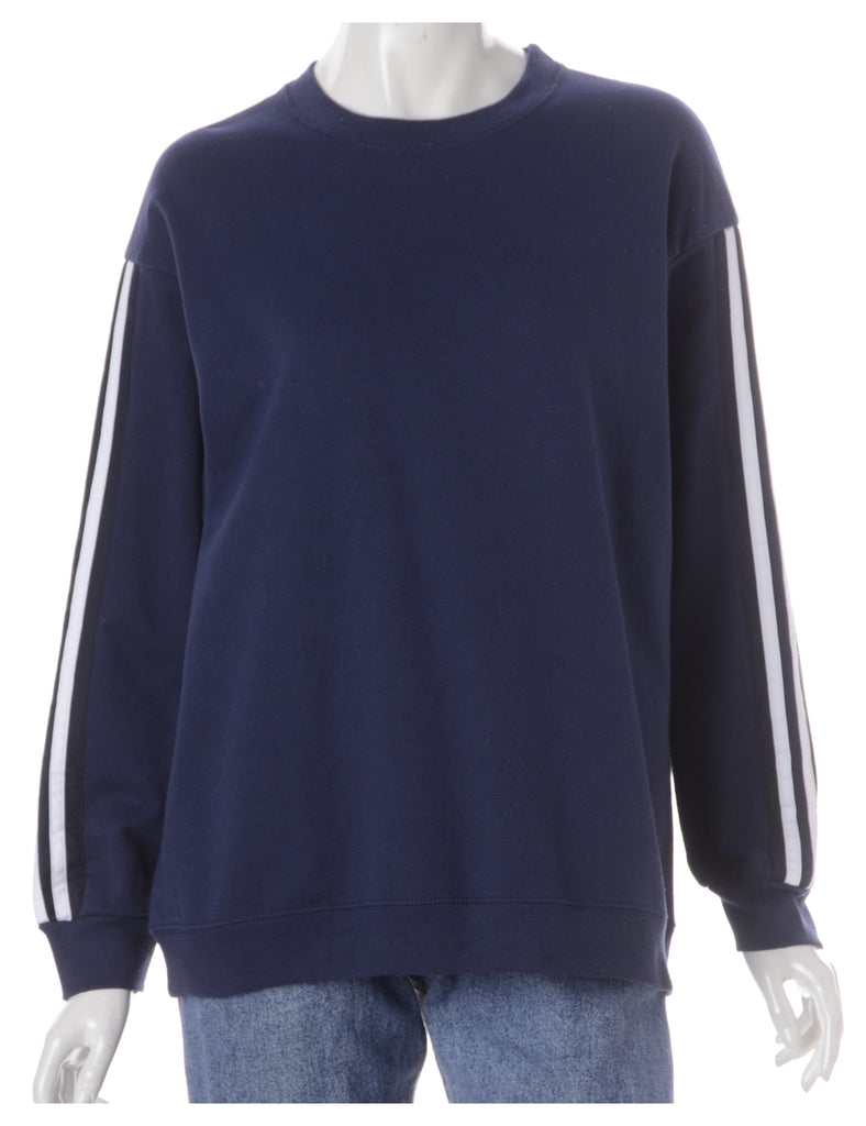 Beyond Retro Label Label Corey Branded Stripe Sleeve Sweatshirt