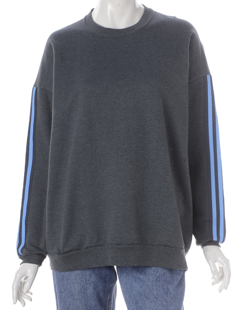 Beyond Retro Label Label Corey Branded Stripe Sleeve Sweatshirt