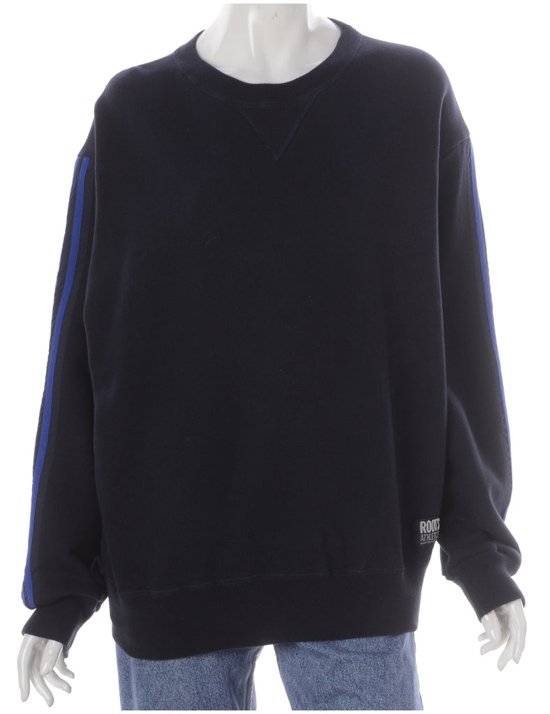 Beyond Retro Label Label Corey Branded Stripe Sleeve Sweatshirt