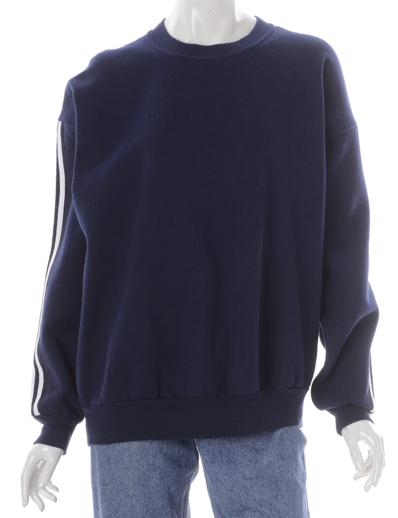 Beyond Retro Label Label Corey Branded Stripe Sleeve Sweatshirt
