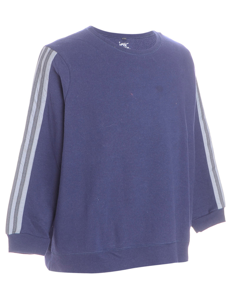 Beyond Retro Label Label Corey Branded Stripe Sleeve Sweatshirt