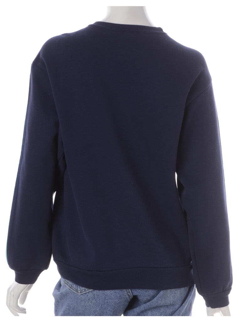 Beyond Retro Label Label Corey Branded Stripe Sleeve Sweatshirt