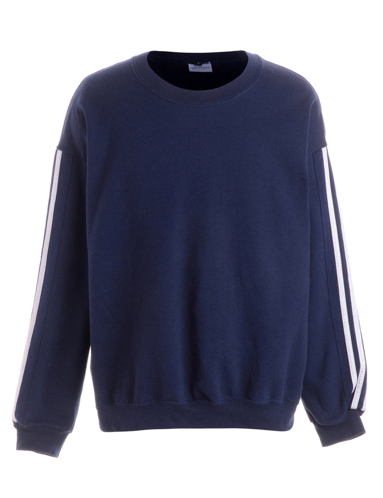 Beyond Retro Label Label Corey Branded Stripe Sleeve Sweatshirt