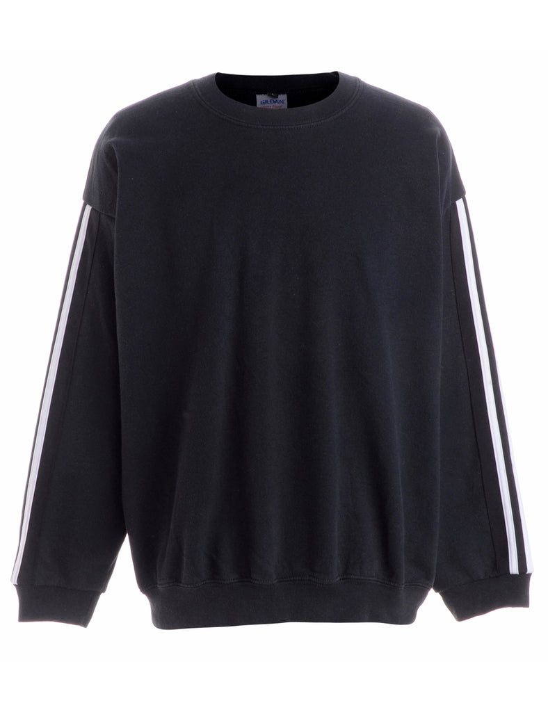 Beyond Retro Label Label Corey Branded Stripe Sleeve Sweatshirt