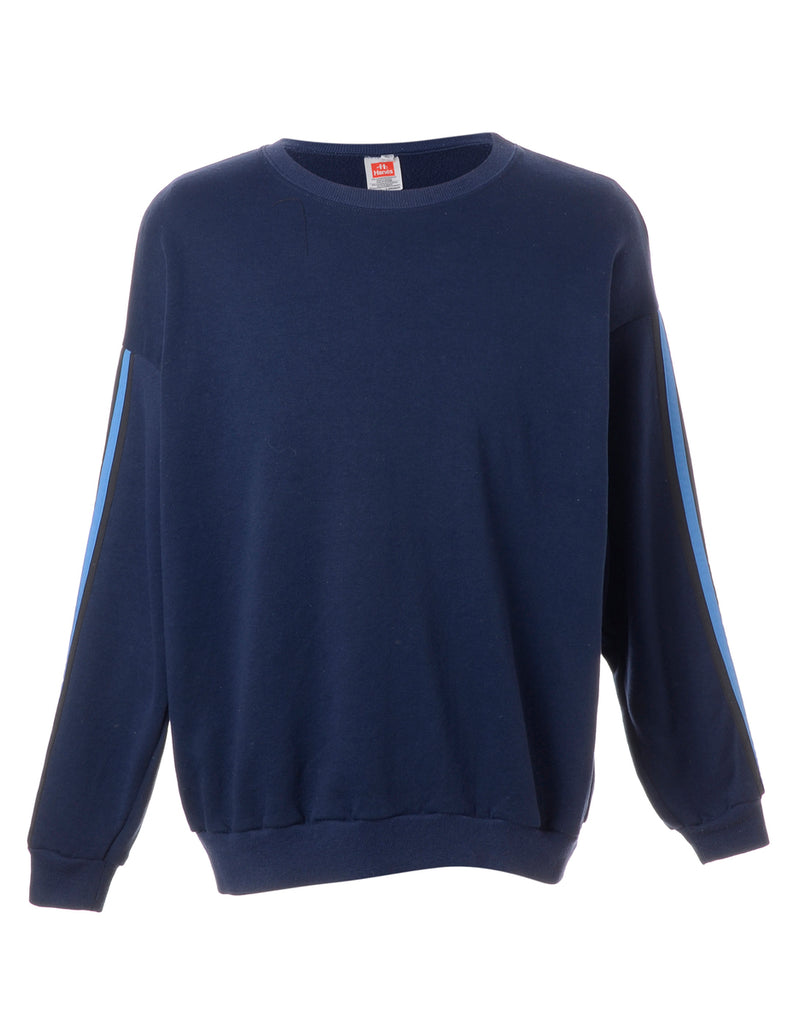 Beyond Retro Label Label Corey Branded Stripe Sleeve Sweatshirt