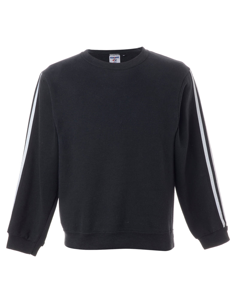 Beyond Retro Label Label Corey Branded Stripe Sleeve Sweatshirt