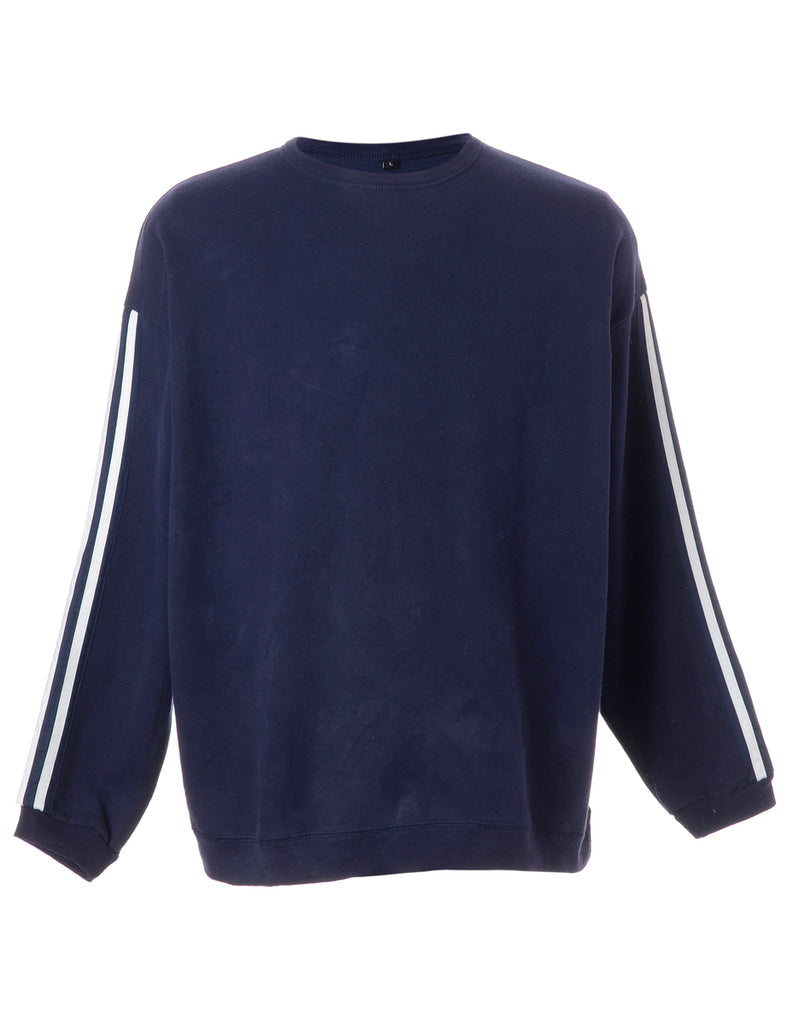 Beyond Retro Label Label Corey Branded Stripe Sleeve Sweatshirt
