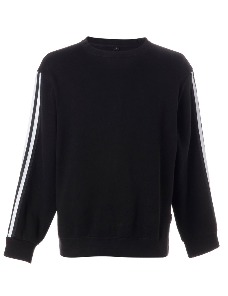 Beyond Retro Label Label Corey Branded Stripe Sleeve Sweatshirt