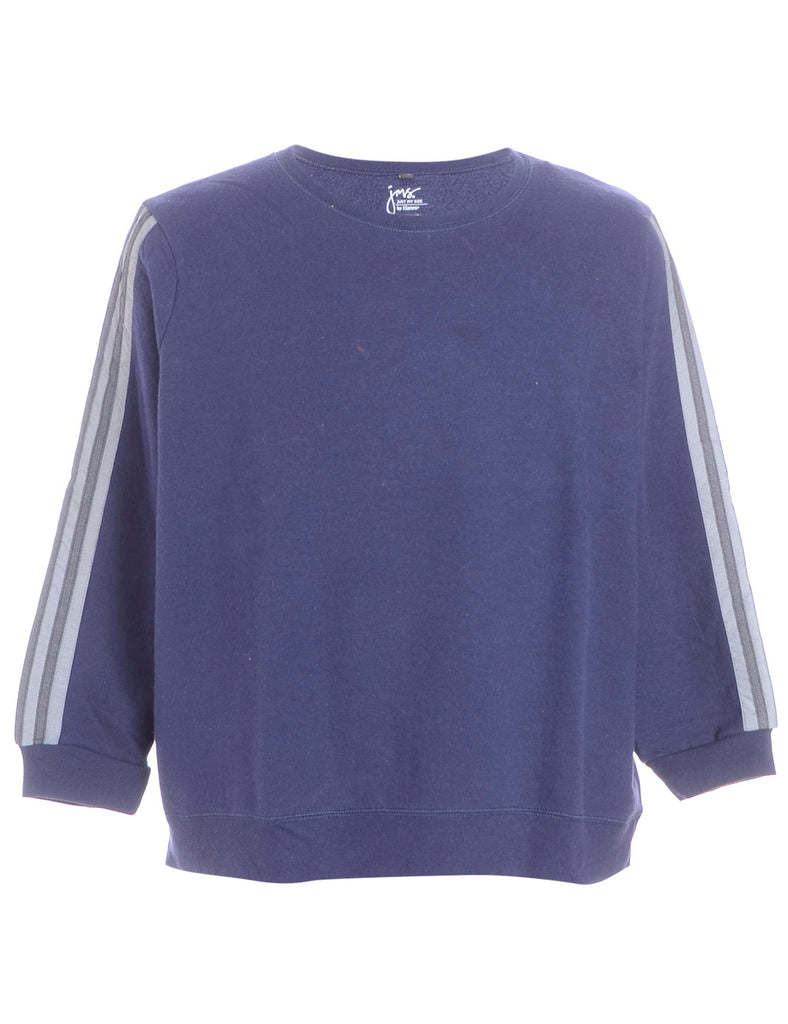 Beyond Retro Label Label Corey Branded Stripe Sleeve Sweatshirt