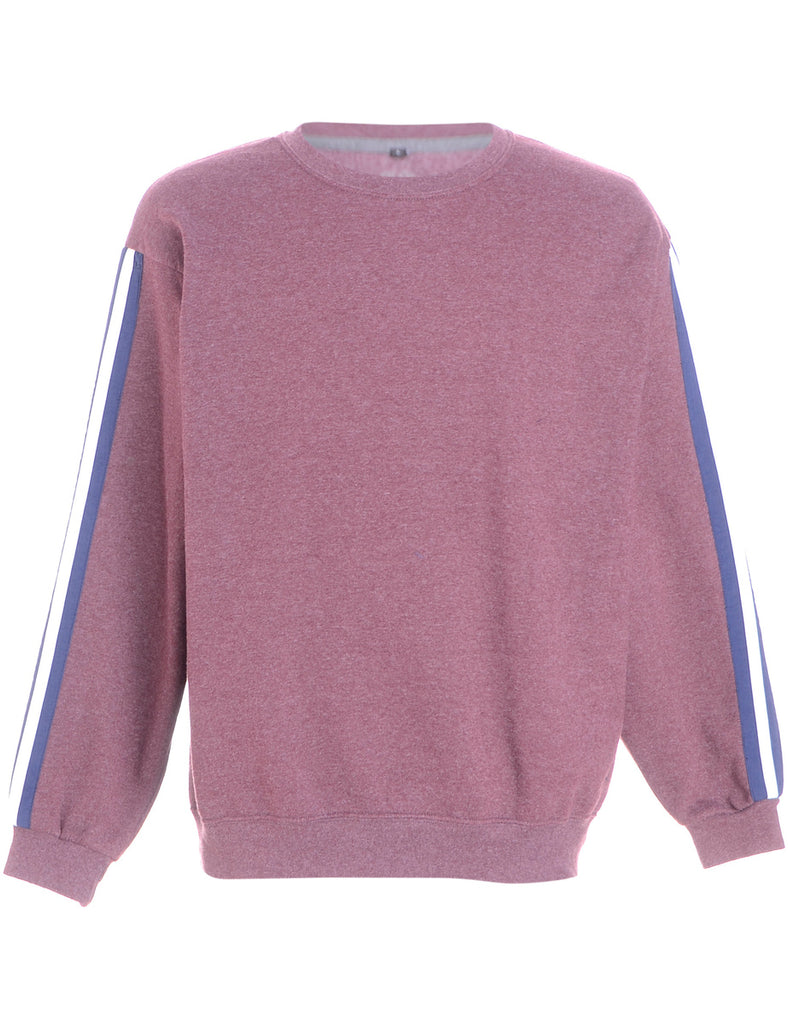 Beyond Retro Label Label Corey Branded Stripe Sleeve Sweatshirt