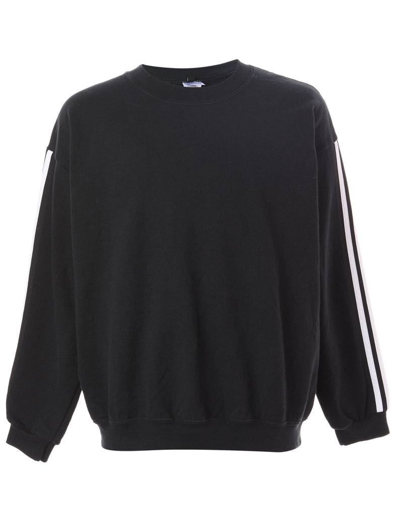Beyond Retro Label Label Corey Branded Stripe Sleeve Sweatshirt