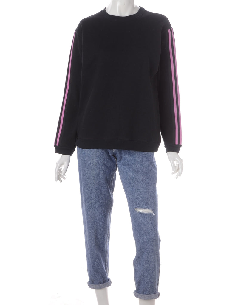 Beyond Retro Label Label Corey Branded Stripe Sleeve Sweatshirt