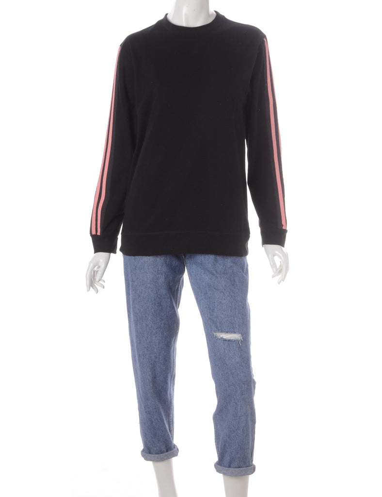 Beyond Retro Label Label Corey Branded Stripe Sleeve Sweatshirt