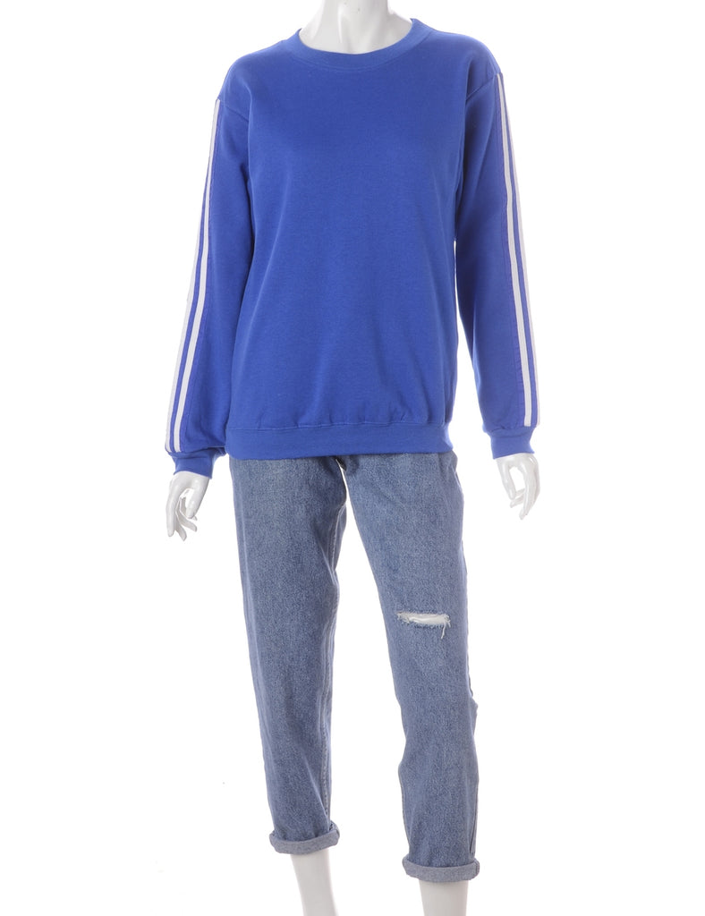 Beyond Retro Label Label Corey Branded Stripe Sleeve Sweatshirt