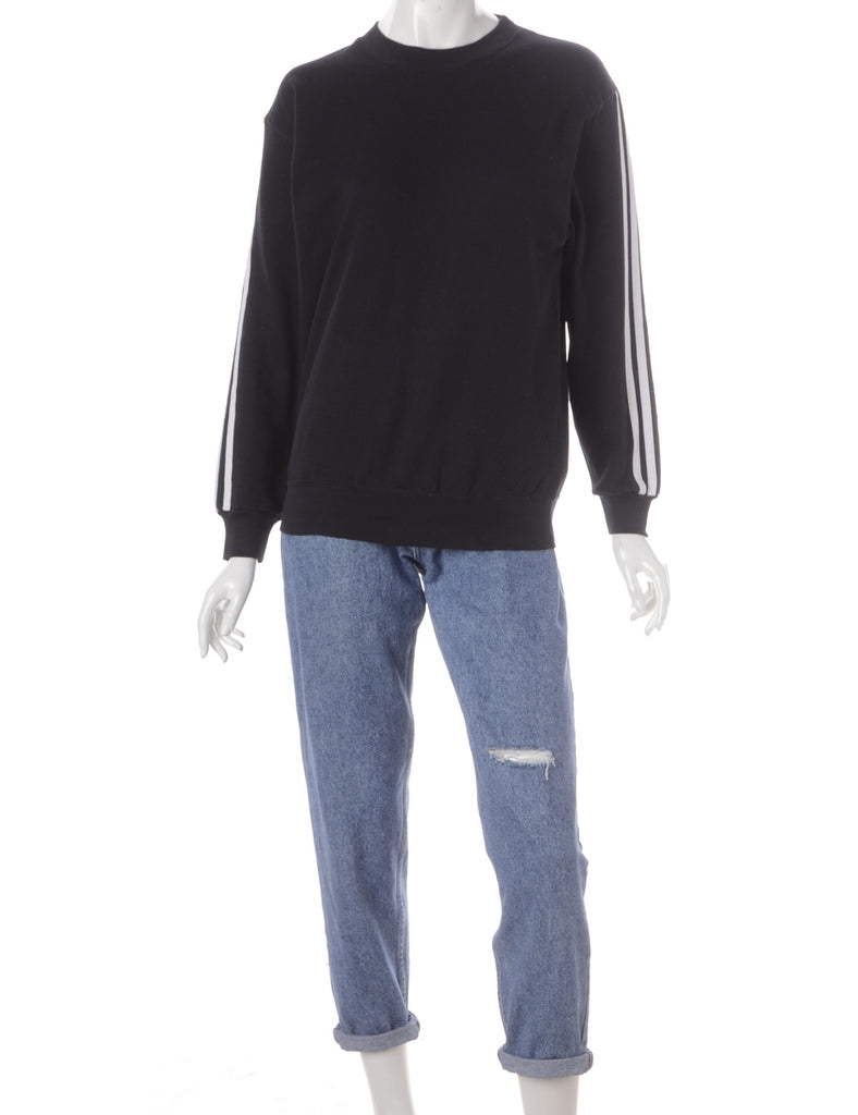 Beyond Retro Label Label Corey Branded Stripe Sleeve Sweatshirt