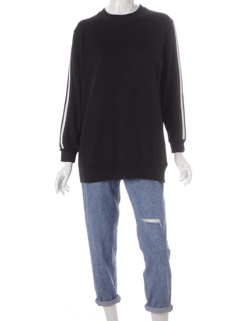 Beyond Retro Label Label Corey Branded Stripe Sleeve Sweatshirt
