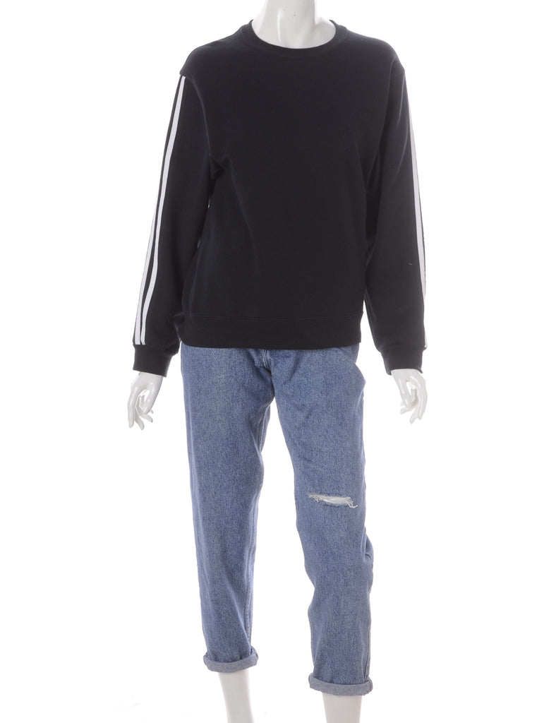 Beyond Retro Label Label Corey Branded Stripe Sleeve Sweatshirt