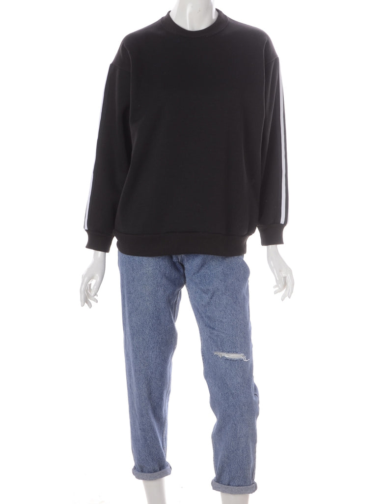 Beyond Retro Label Label Corey Branded Stripe Sleeve Sweatshirt