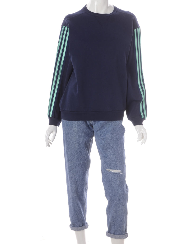 Beyond Retro Label Label Corey Branded Stripe Sleeve Sweatshirt