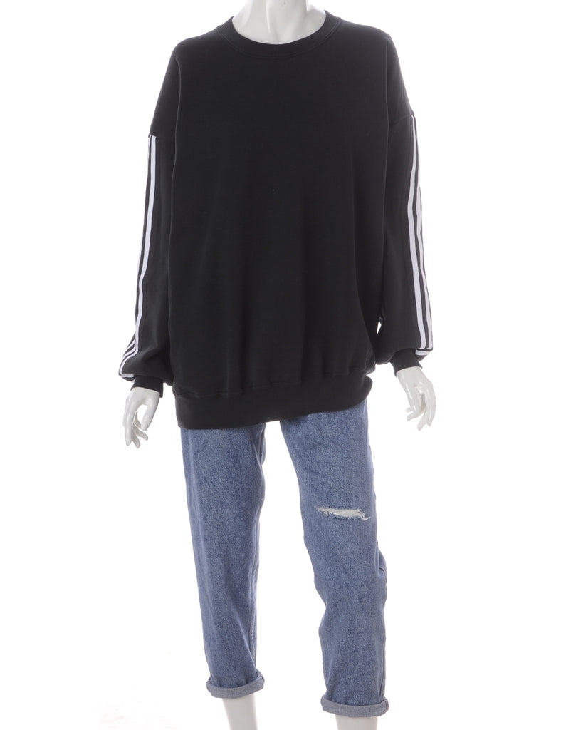 Beyond Retro Label Label Corey Branded Stripe Sleeve Sweatshirt