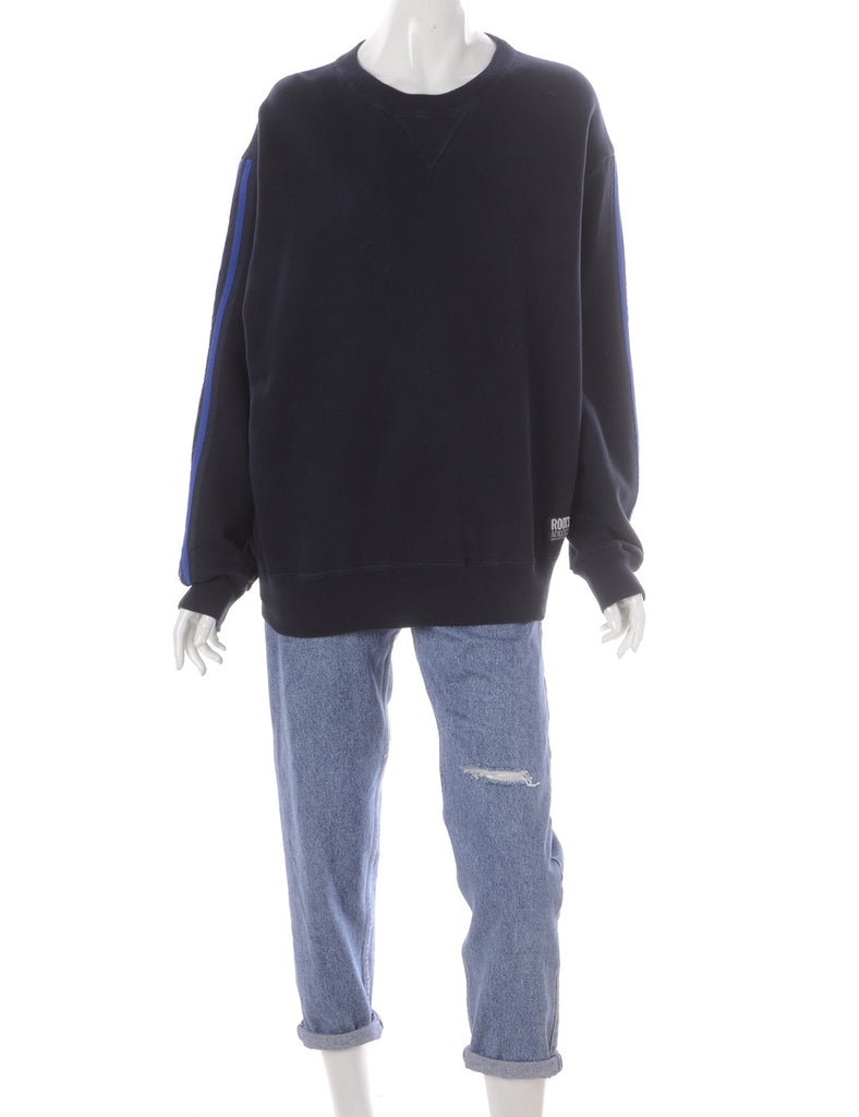 Beyond Retro Label Label Corey Branded Stripe Sleeve Sweatshirt