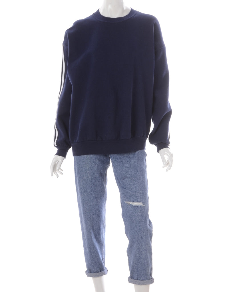 Beyond Retro Label Label Corey Branded Stripe Sleeve Sweatshirt