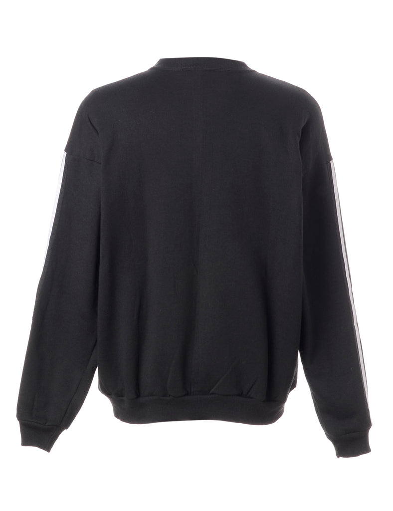 Beyond Retro Label Label Corey Branded Stripe Sleeve Sweatshirt