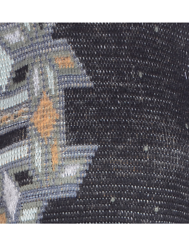 Beyond Retro Label Label Cropped 80s Graphic Pattern Jumper
