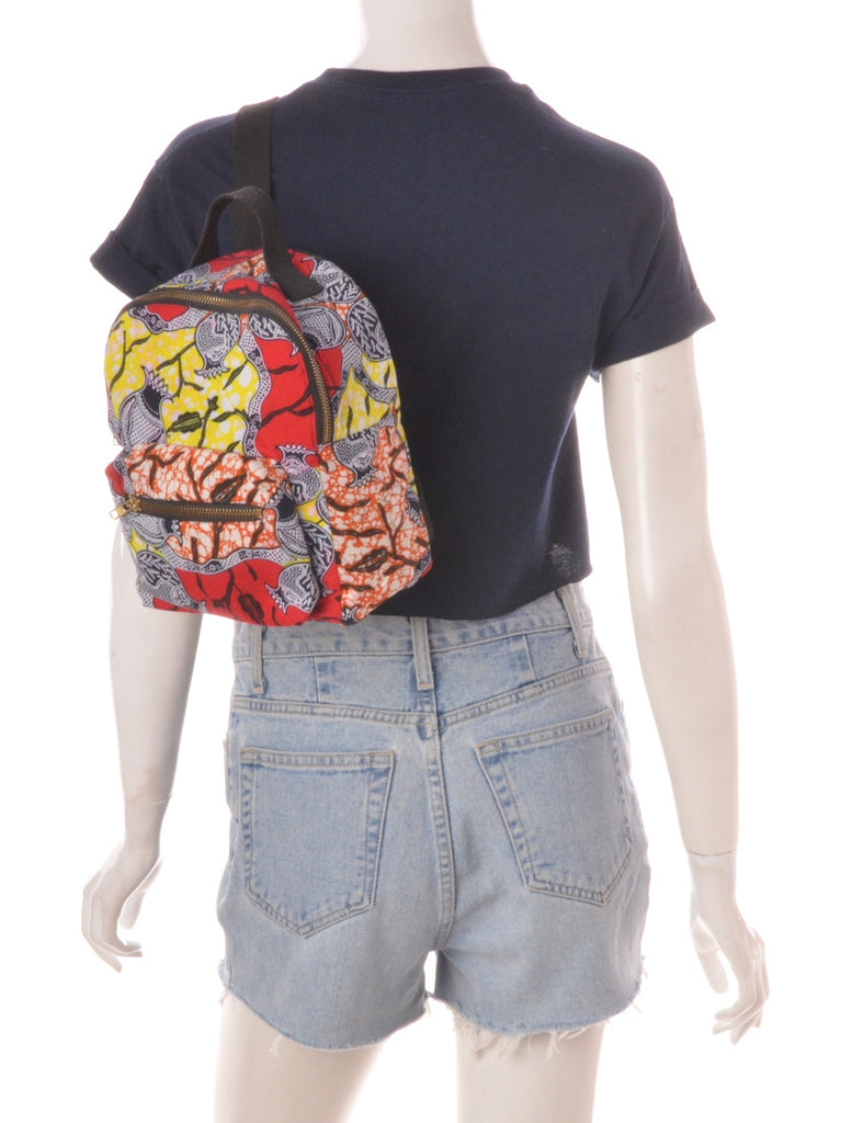 Beyond Retro Label Label Cropped Bell Roll Sleeve Navy T-Shirt