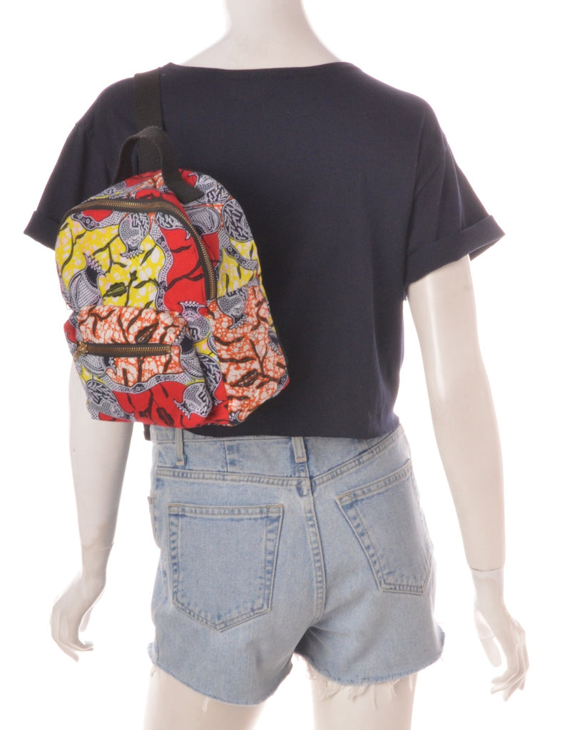 Beyond Retro Label Label Cropped Bell Roll Sleeve Navy T-Shirt