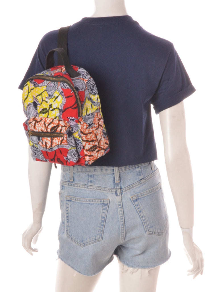 Beyond Retro Label Label Cropped Bell Roll Sleeve Navy T-Shirt